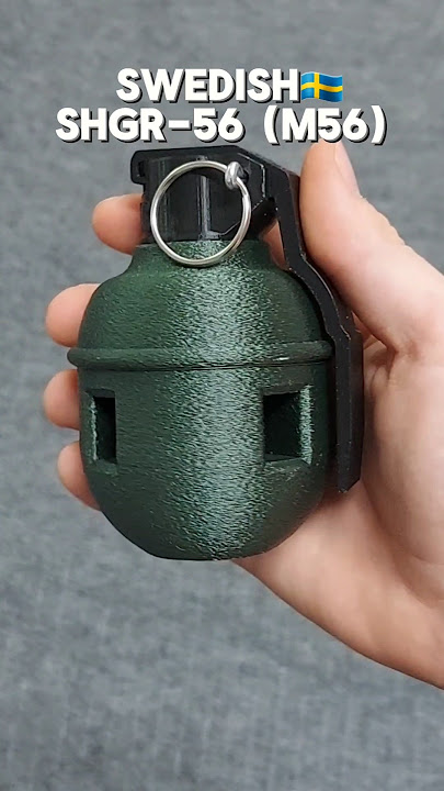3D-Printed SHGR-56 [🇸🇪Swedish M56] Hand-Grenade (AIRSOFT Cap-Grenade) #airsoft #grenade