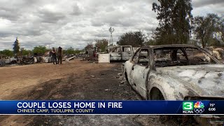 Couple mourns home, family heirlooms lost in Chinese Camp fire