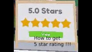How to get 5 stars in ratings in restaurant tycoon 2