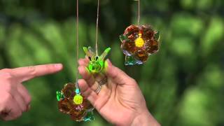 Plow & Hearth Glass Top Solar Garden Mobile with Windchime on QVC