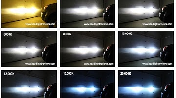 HID Kit Color Comparison Video Footage 3000K vs 6000K vs 8000K