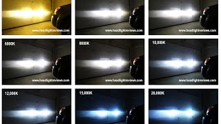 HID Kit Color Comparison Video Footage 3000K vs 6000K vs 8000K