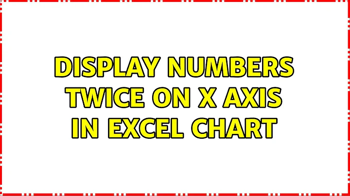 Display numbers twice on x axis in excel chart