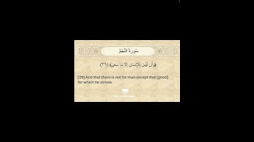سورة النجم [An-Najm: 39]