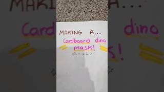 MAKING A CARDBOARD DINO MASK!! 💯💯|| #art #craft #dinomask #artist #odetari #cardboardcraft