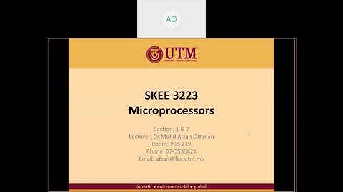 SKEE 3223 - Online Class  191020 (Module 1)