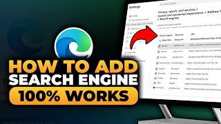 How To Add Search Engine in Microsoft Edge (𝟮𝟬𝟮𝟲) | 100% WORKS | NO Yapping, To The Point & EASY!