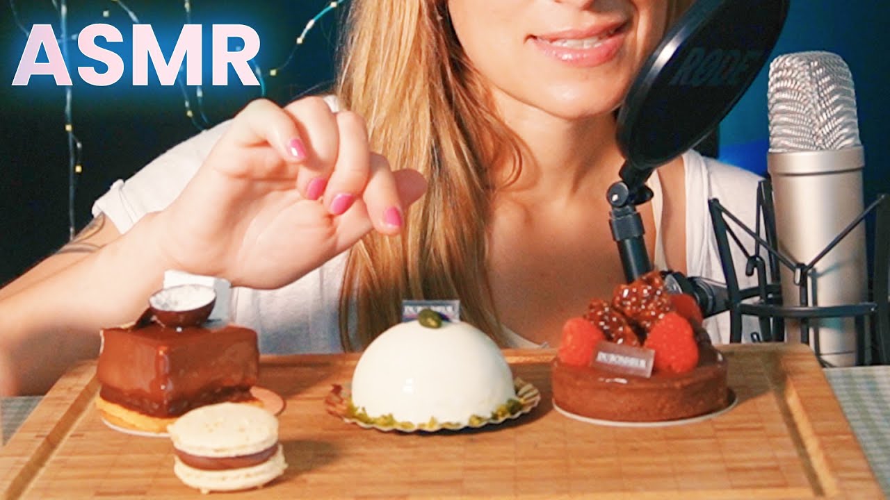 ASMR 🍰 kuchen essen und chit chat - kaugeräusche, chewing, eating, whispering