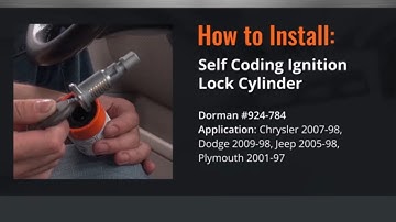 Chrysler, Dodge and Jeep self coding ignition lock cylinder