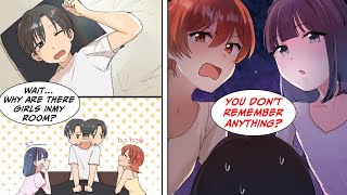 [Manga Dub] I got drunk and blacked out... When I woke up, two girls were in my room... [RomCom]