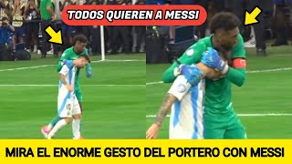 EL HERMOSO GESTO DEL PORTERO DE ECUADOR CON LIONEL MESSI