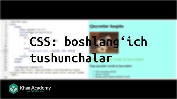 CSS: boshlang‘ich tushunchalar | HTML/CSS asoslari: veb sahifalar yasash | Dasturlash