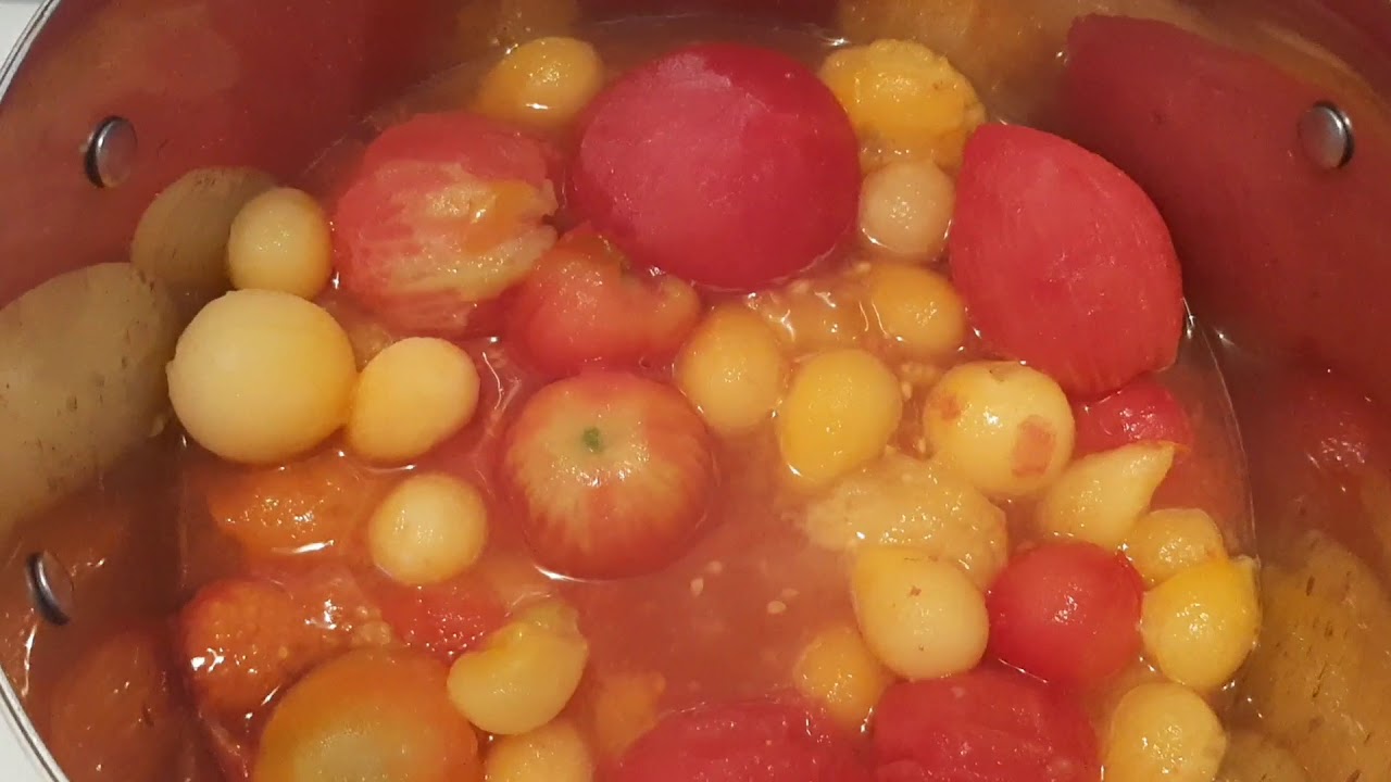 Cooking with frozen Garden Tomatoes YouTube