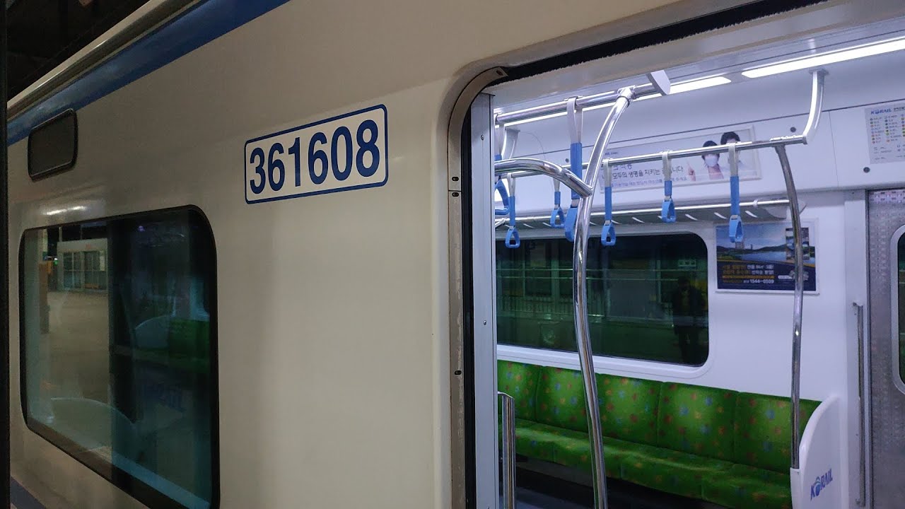 서울지하철 코레일 한국철도공사 경춘선, 청량리 급행, 춘천역 - 청량리역 361000호대 현대로템 도시바 IGBT 1차분 K8404 361x08 편성 뱀눈이 하행 전구간 주행