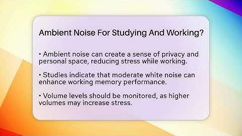 Ambient Noise For Studying And Working? - The Personal Growth Path
