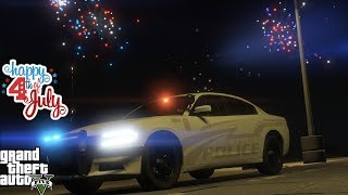 GTA 5 LSPDFR 0.4.2 #722 4th Of July Fireworks & Stealth Dodge Charger Looking For Drunk Drivers