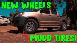 POOR MANS 4X4 HILUX BUILD EP3: New MUDD Tires/Wheels, Making The Hilux look 100 Times Better!!