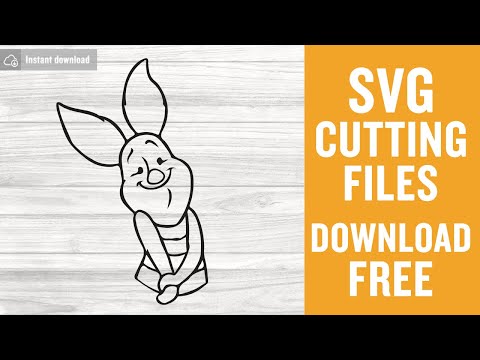 Piglet Outline Free Svg Cutting Files for Silhouette Cameo Free Download