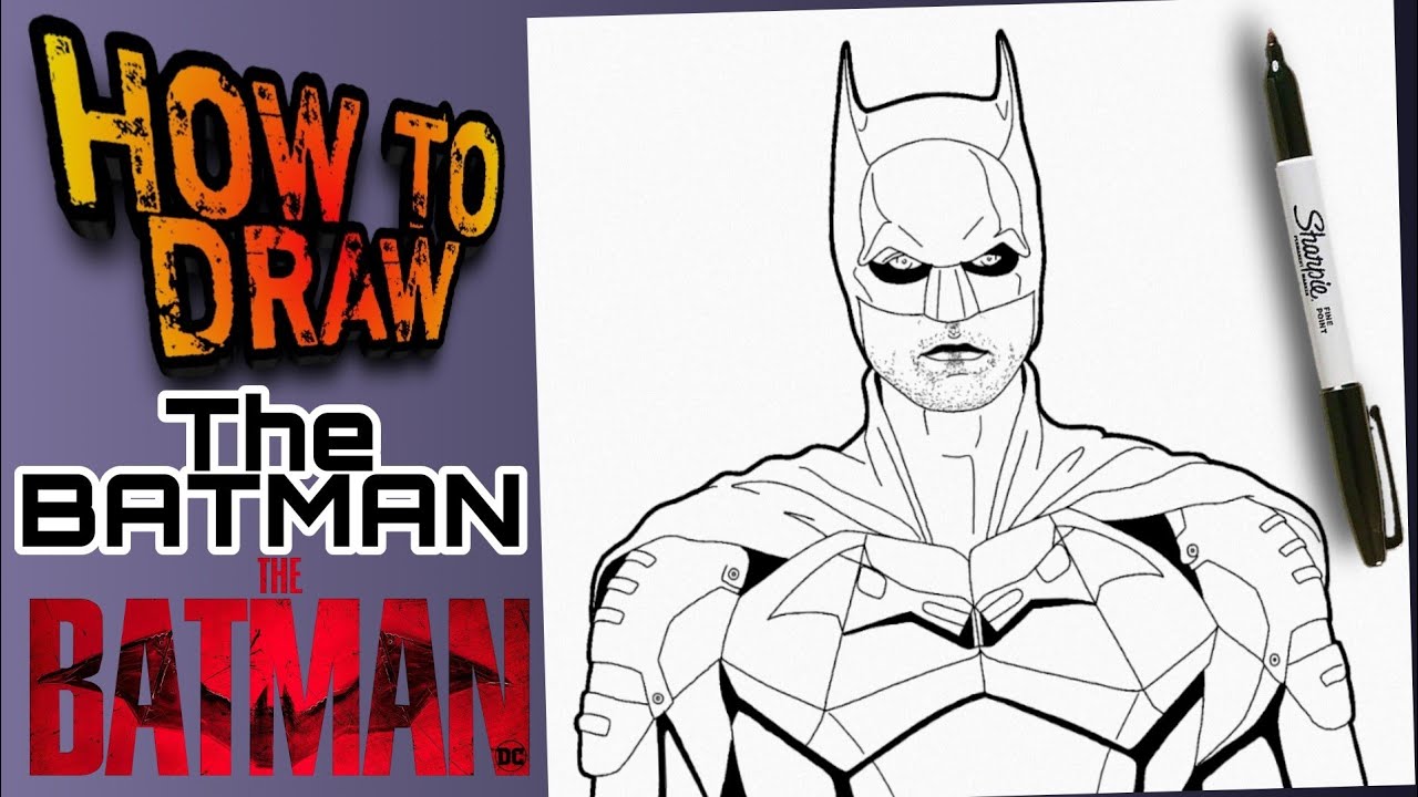 HOW TO DRAW THE BATMAN | ROBERT PATTINSON | como dibujar a batman