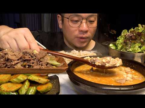 먹방창배 <strong>시골밥상</strong> 비지찌개 연탄불고기 준비 했어요 대박 레전드 먹방 Pork Bulgogi Pureed Soybean Stew eatingshow realsound koreanfo