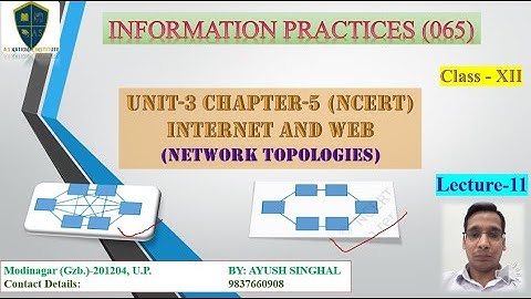 Class XII IP(065) Ch-5 Internet & Web(Networking), Network Topologies ||Lecture-11||By Ayush Singhal