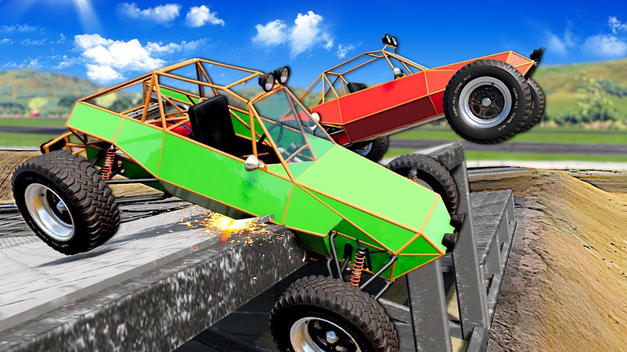 HITTING JUMPS IN WEIRD CARS! (BeamNG Drive)