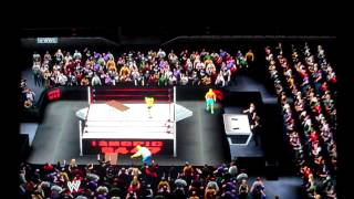 WWE 13: Krusty Krushers (Spongebob & Patrick) Vs. Homer Simpson & Bart Simpson - Tables Tag Match
