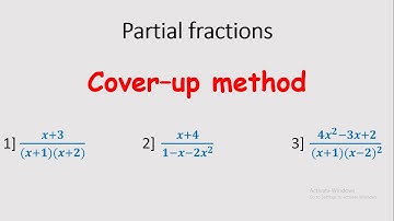 Partial fractions [ Cover-up method ]