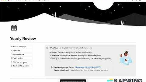 How to do Yearly Reviews using Monthly & Yearly Reflection Hub Notion Template