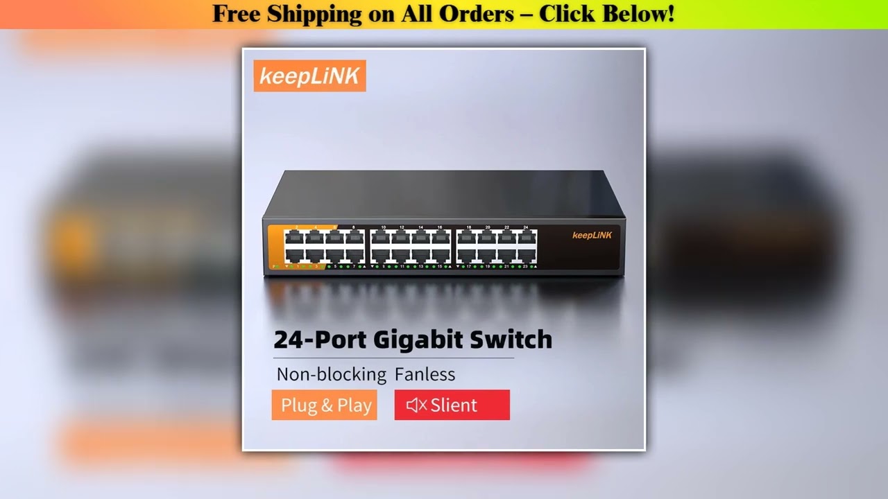 KeepLiNK 24-Port Gigabit Ethernet Switch Unmanaged Plug and Play Wholesale Best Quality New