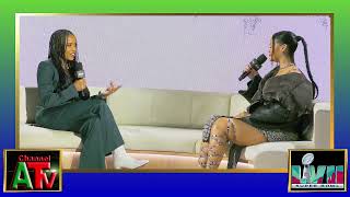 RIHANNA SuperBowl LVII CHANNEL A TV Media Press Conference Hosted By NADESKA ALEXIS
