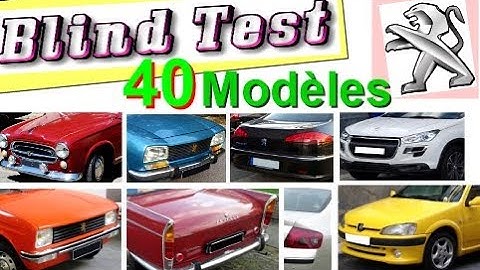 Blind Test - VOITURES PEUGEOT - QUIZ - 40 modèles à reconnaître – Autos années 1950 - 2020 - JEU