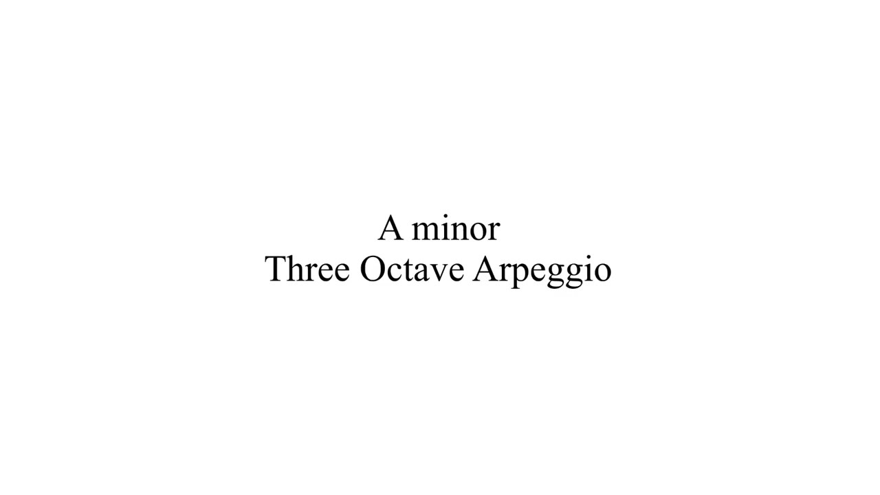 A Minor Three Octave Arpeggio | 