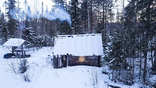 2 DAYS & 1 NIGHT IN A DILAPIDATED HUT IN WINTER / FISHING /ASMR