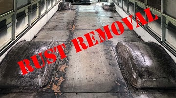 Floor Rust Removal, Prep, and Paint / Bus Conversion - Skoolie Build
