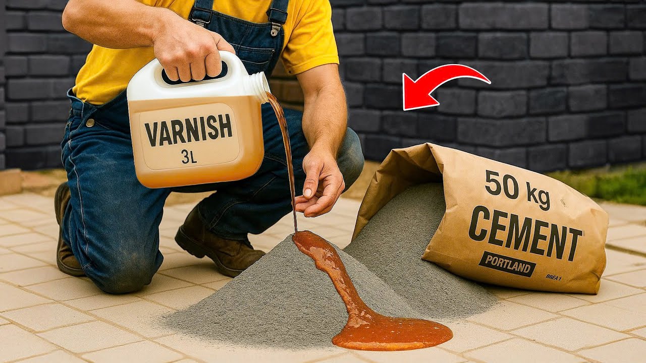Смешайте CEMENT с ЛАКОМ! Секрет на миллион долларов!
