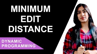 Coding Interview Question | Minimum Edit Distance | Dynamic Programming  with Optimization