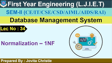 Lec-34_ Normalization –1NF | Database Management System |First year Engineering