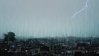 Thunderstorms ambience 3Hours 4K Heavy Rain in Bordeaux May 2022 | ASMR Rain sounds for sleeping screenshot 5