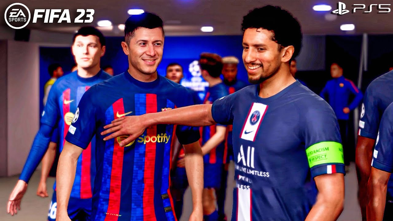 FIFA 23  BARCELONA Vs PSG Ft. Robert Lewandowski,  UEFA Champions