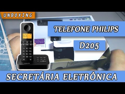 Telefone sem fio Philips D205 Secretaria Eletronica - Unboxing