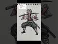 Sanemi Shinazugawa Speed Drawing Anime Drawing Sanemi Demonslayer Art Animedrawing Animeart