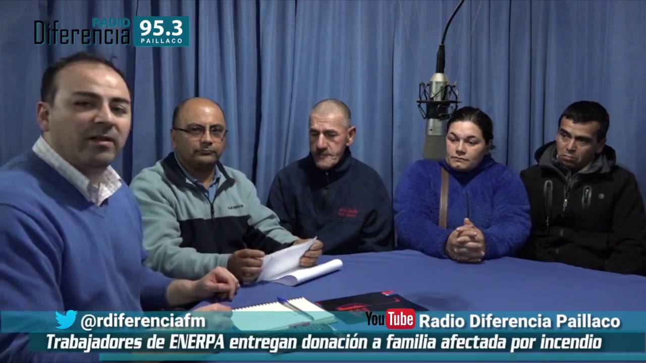 Entrevista en Hora Trece - Trabajadores de ENERPA entregan donación a familias afectadas en incendio