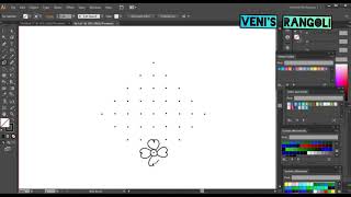 How to draw a rangoli by using adobe illustrator software for beginners / veni's rangoli screenshot 3