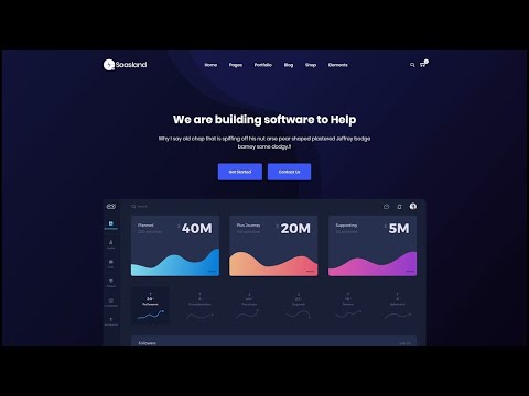 Software (Dark) Demo Preview | Saasland MultiPurpose WordPress Theme