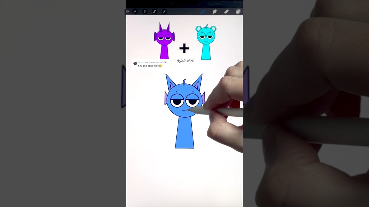 Durple + Sky Sprunki mix Incredibox | Create his name 