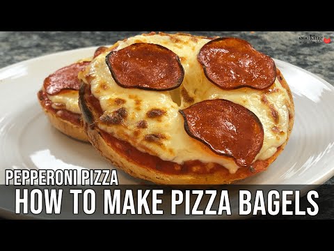 Pepperoni Pizza Bagels | Best Cheesy Pizza Bagel Recipe | How to Make Easy Breakfast Pizza Bagels