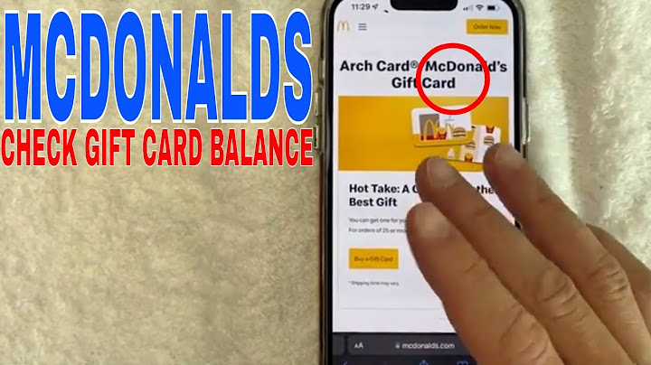 How do i check my mcdonalds gift card balance