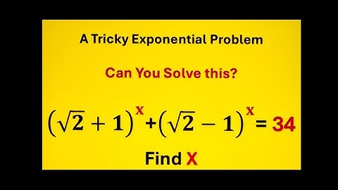 Can you Solve this Tricky Exponential Question? #exponentialequations #trickymath #maths #education