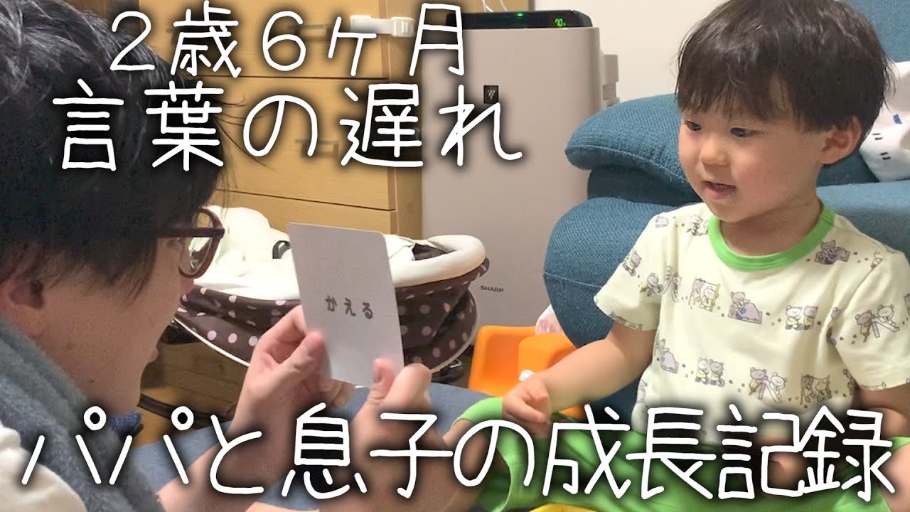 言葉の遅れ ２歳息子とパパの 絵カード を使った２週間の成長記録 Youtube